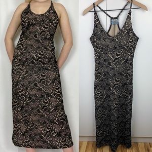 Tripp NYC Vintage 90s Daang Goodman Burnout Velvet Floral Maxi Tank Dress